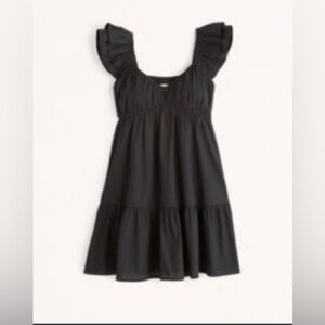 Abercrombie & Fitch- ruched flitter sleeve mini dress- size medium